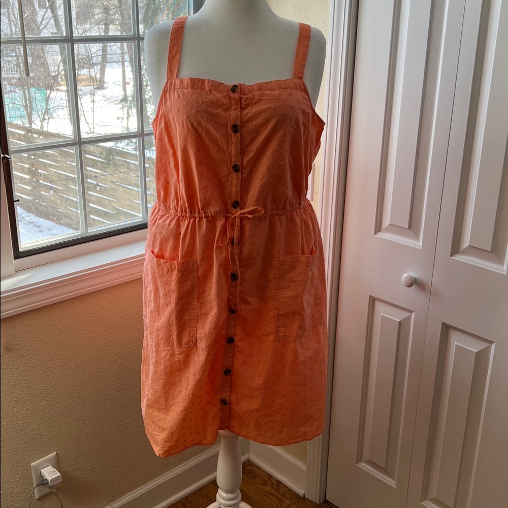 Sonoma women’s orange button down sundress